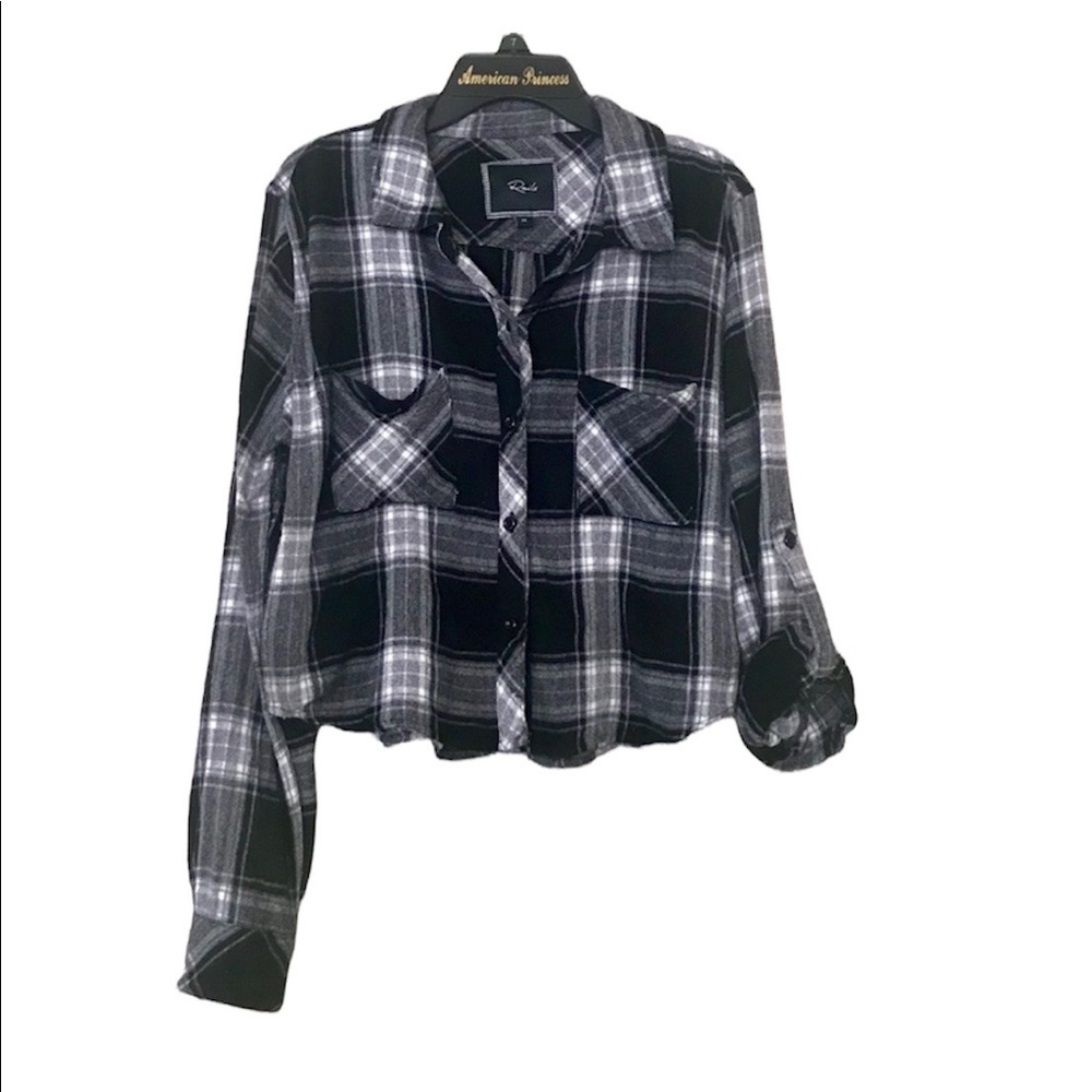 Rails Black Popover Long Sleeve